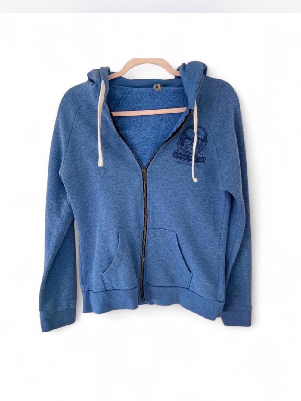 Next Level Apparel Heather Blue Cozy Zip Hoodie